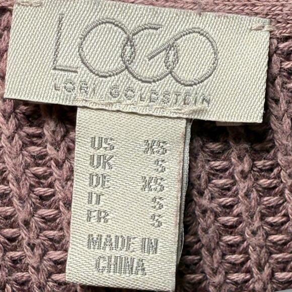 LOGO by lori goldstein lace knit tunic sweater womens XL lagenlook cozy coastal - Picture 3 of 9